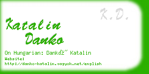 katalin danko business card